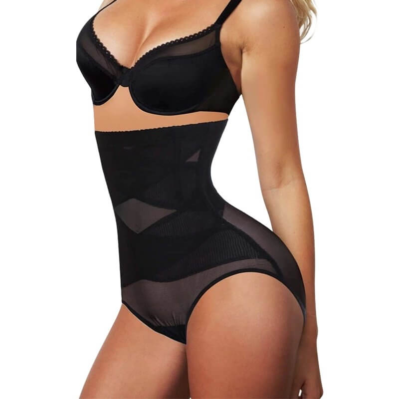 Culotte Gainante Taille Haute Invisible avec Bandes Croisées